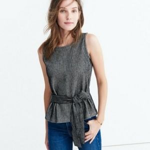 Madewell French Rib Tie Waist Top